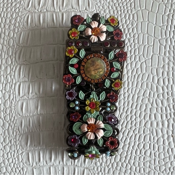 Vintage MX by Michael Morrison Enamel & Crystal Scrolled cherub Bracelet - Picture 5 of 9